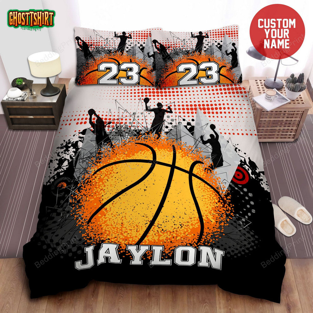 Basketball Ball Personalized Custom Duvet Cover Bedding Set