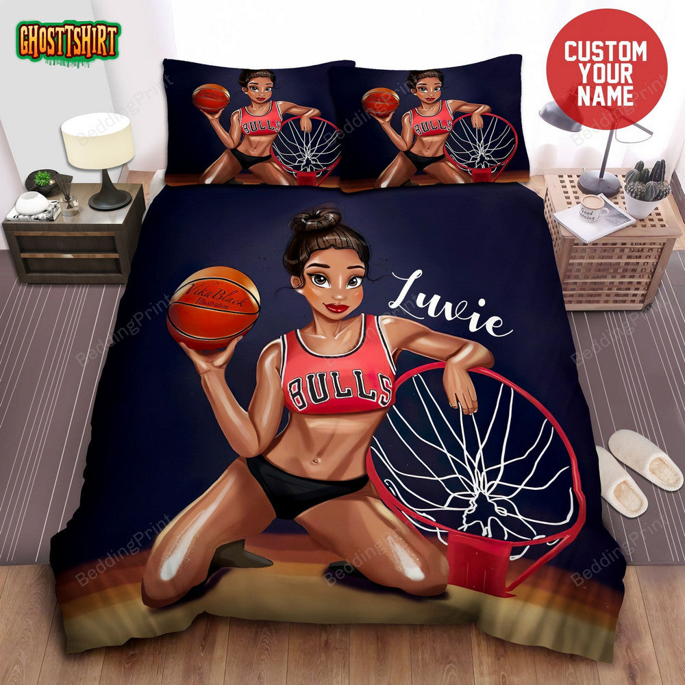 Basketball Black Girl Duvet Cover Bedding Set