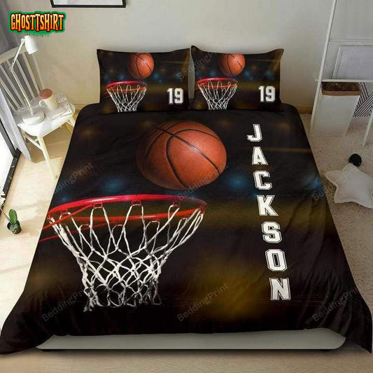Basketball Hoop Personalized Custom Duvet Cover Bedding Set