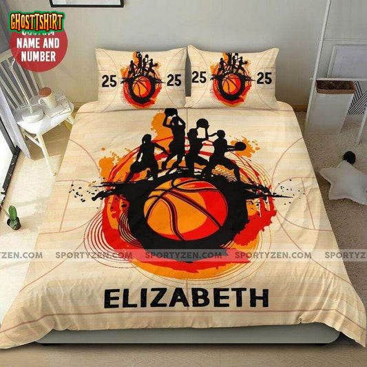 Basketball Is My True Passion Personalized Custom Name And Number Duvet Cover Bedding Set