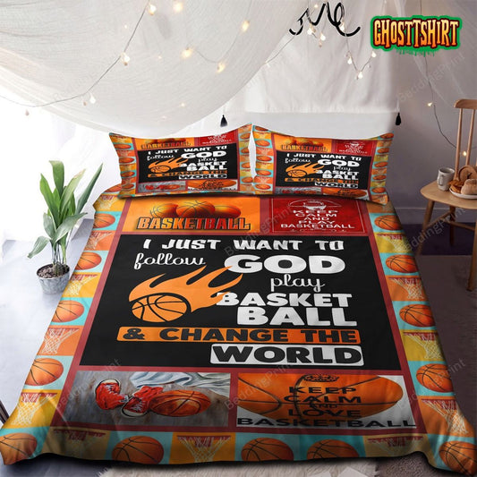Basketball Keep Calm And Play Basketball Bedding Set