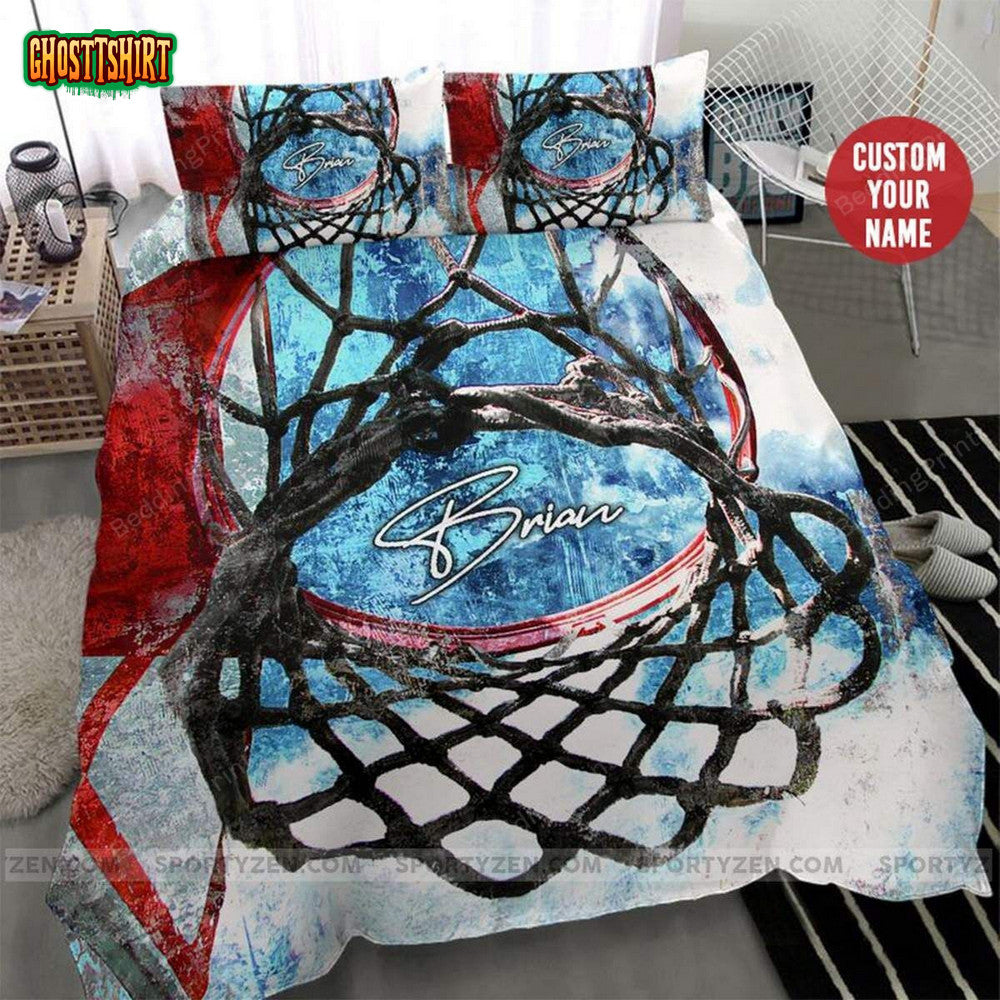 Basketball Love Personalized Custom Name Duvet Cover Bedding Set