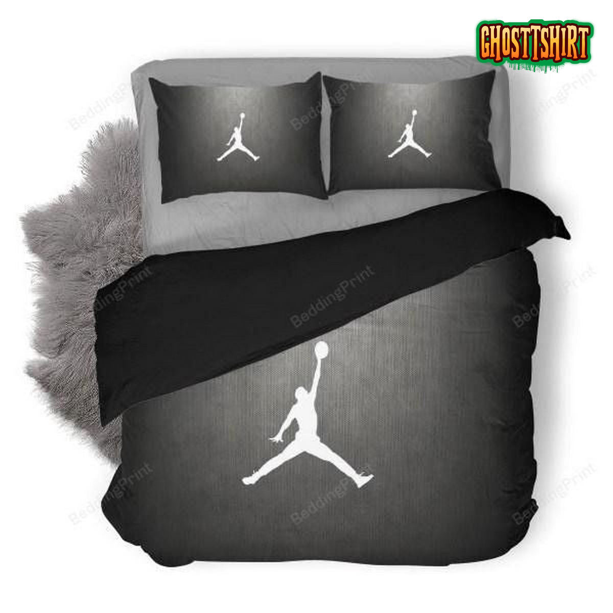 Basketball Player Logo Bedding Set