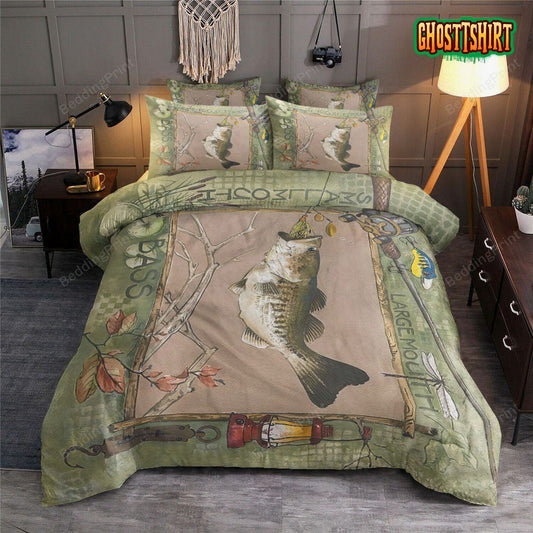 Bass Fishing Large Mouth Small Mouth Bedding Set