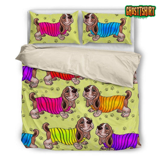 Basset Hound Bed Sheets Duvet Cover Bedding Set