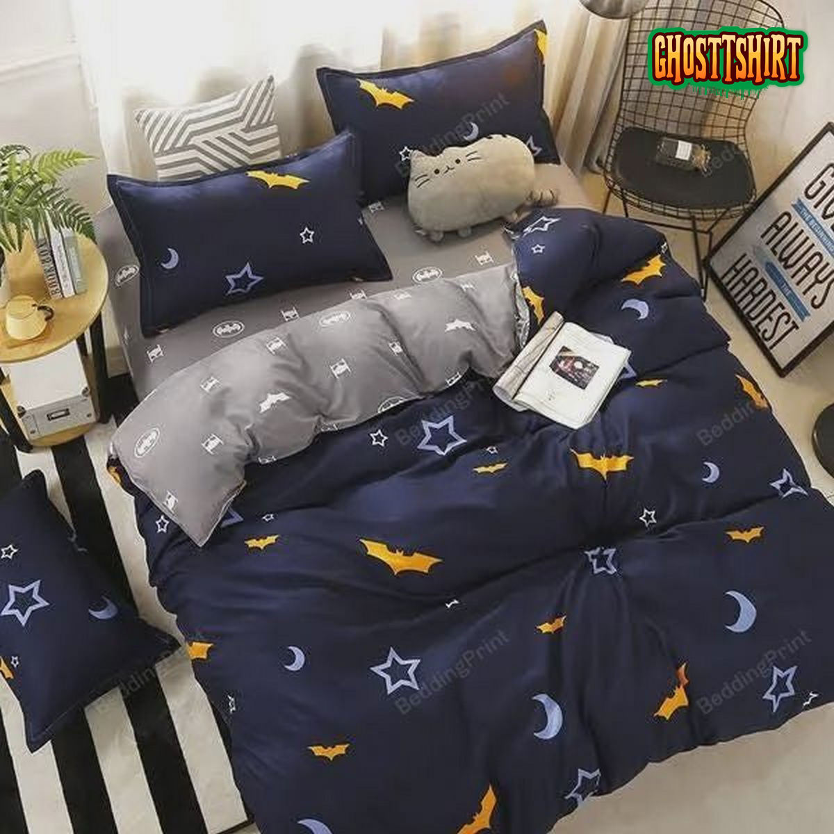 Bat Pattern Bed Sheets Duvet Cover Bedding Set