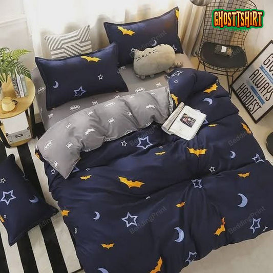 Bat Pattern Bed Sheets Duvet Cover Bedding Set