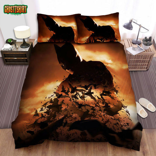 Batman Begins Movie Art Iii Photo Bed Sheets Spread Comforter Duvet Cover Bedding Set