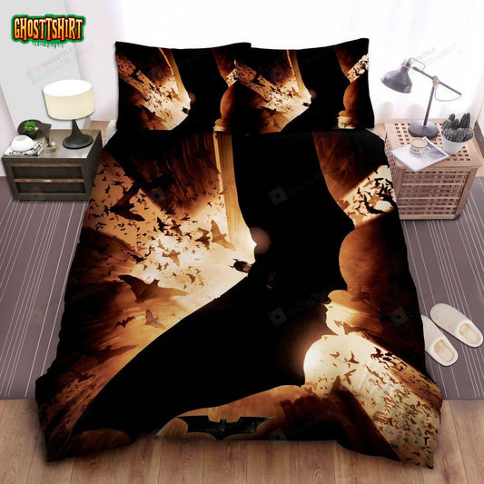 Batman Begins Movie Poster Bed Sheets Spread Comforter Duvet Cover Bedding Set