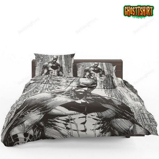 Batman Black & White Comic Art 3D Duvet Cover Bedding Set