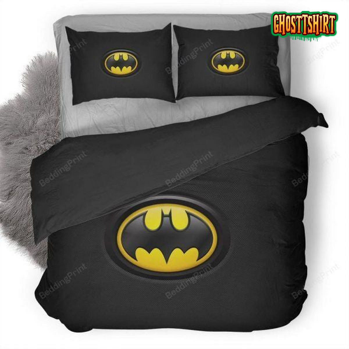 Batman Returns Iconic Black And Yellow Logo Bedding Set