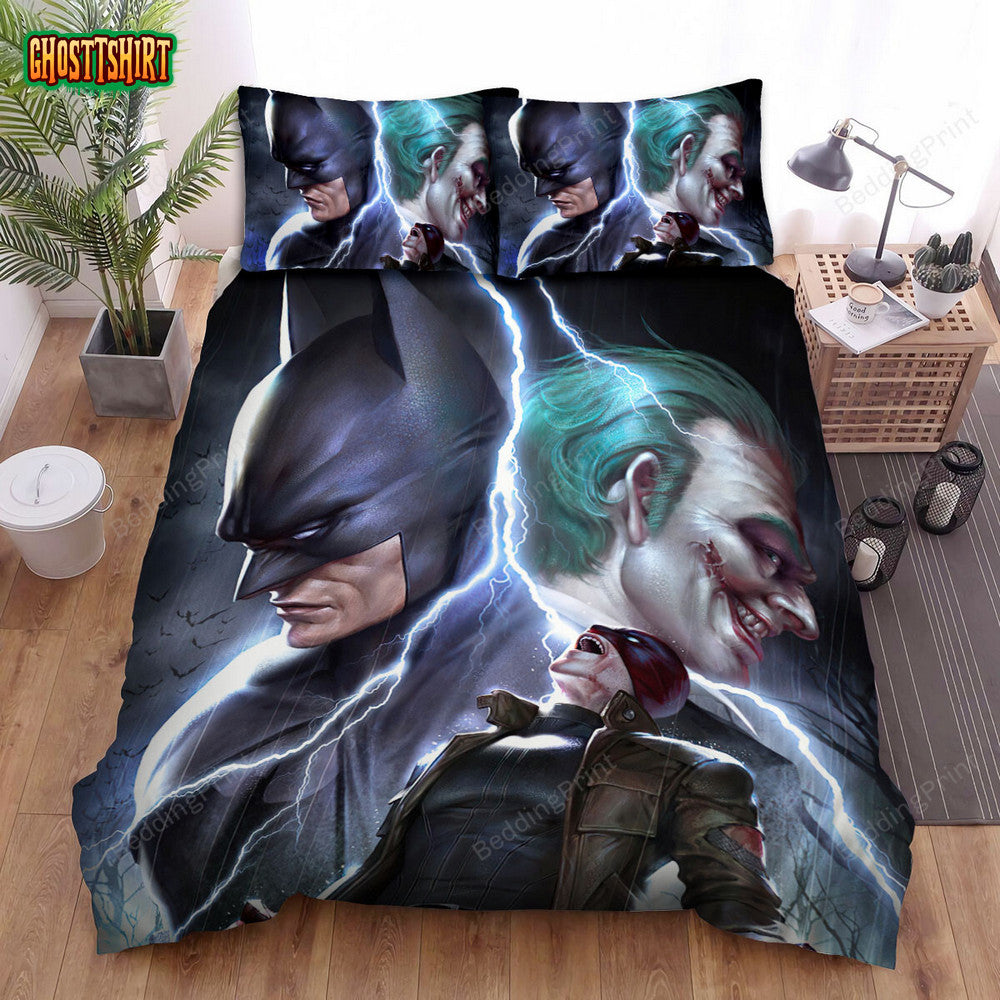 Batman Under The Red Hood Series Art 5 Bed Sheets Duvet Cover Bedding Set