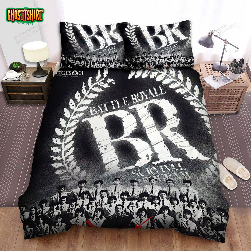 Battle Royale (2000) Movie 42 Students Bed Sheets Spread Comforter Duvet Cover Bedding Set