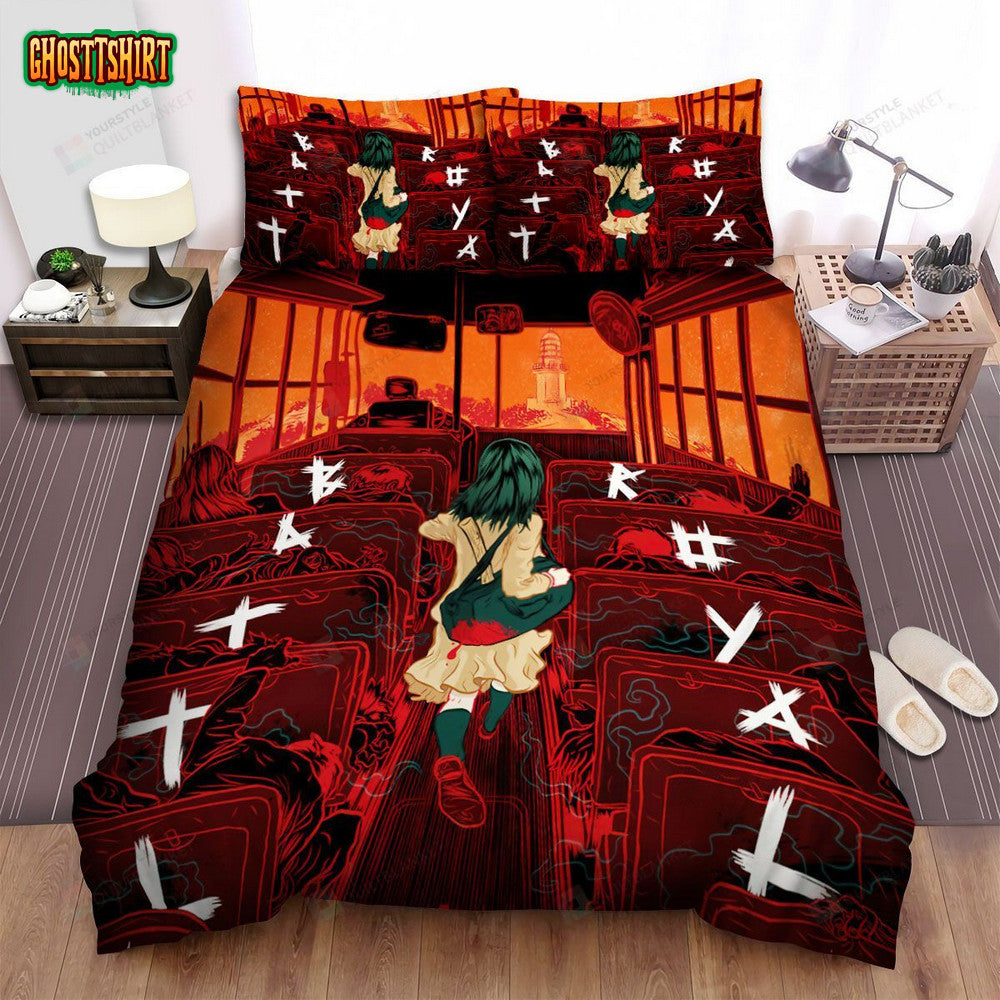 Battle Royale (2000) Movie Bus Art Poster Bed Sheets Spread Comforter Duvet Cover Bedding Set