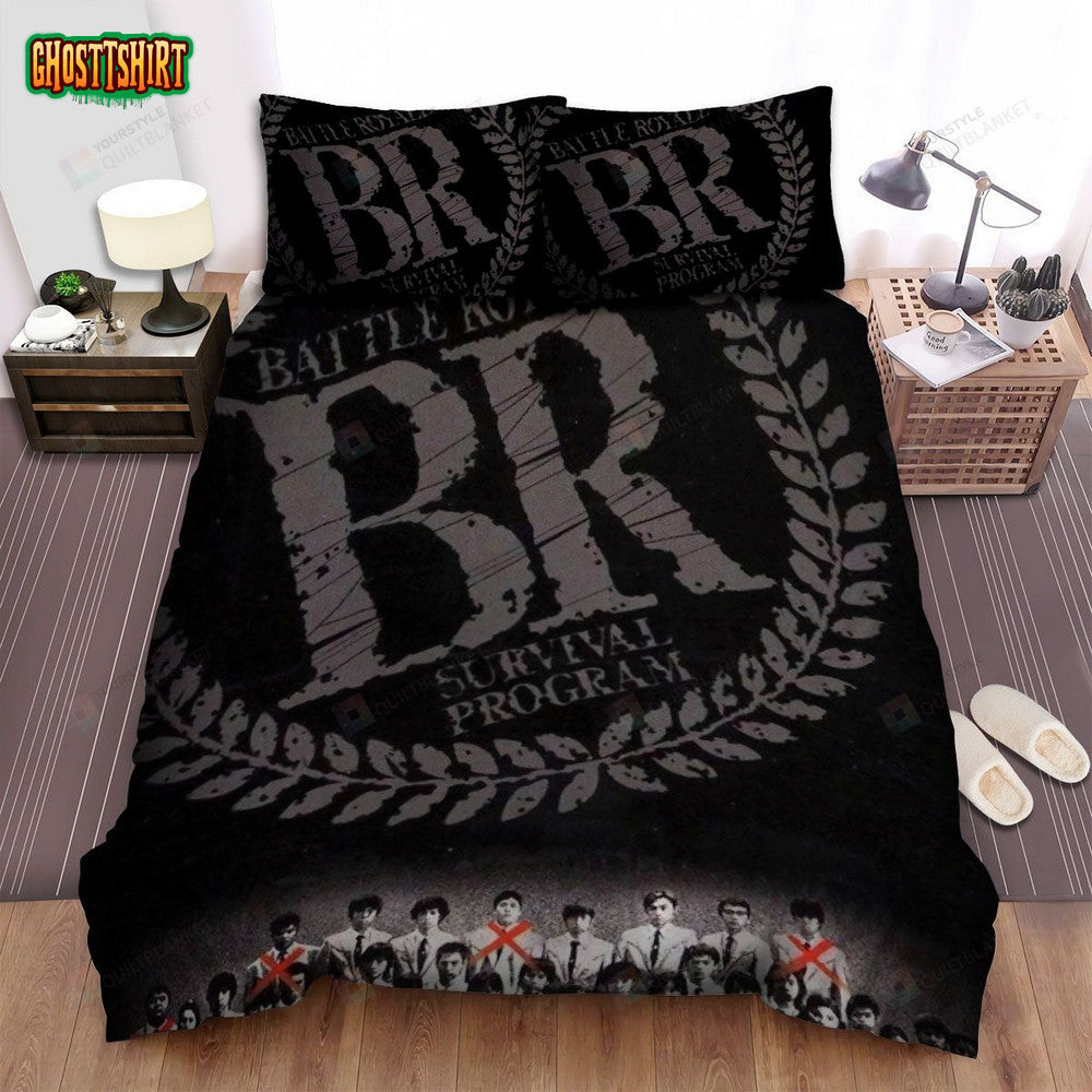 Battle Royale (2000) Movie Dark Poster Bed Sheets Spread Comforter Duvet Cover Bedding Set