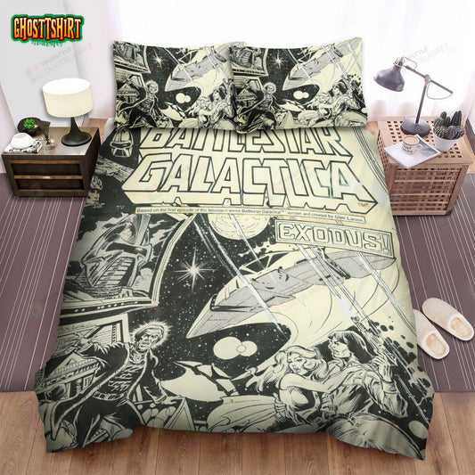 Battlestar Galactica (2004–2009) Comic Movie Poster Bed Sheets Duvet Cover Bedding Set