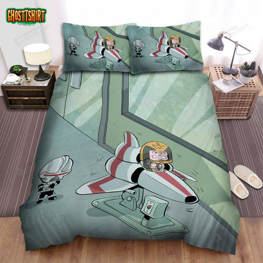 Battlestar Galactica (2004–2009) Dynamite 1 Movie Poster Bed Sheets Duvet Cover Bedding Set