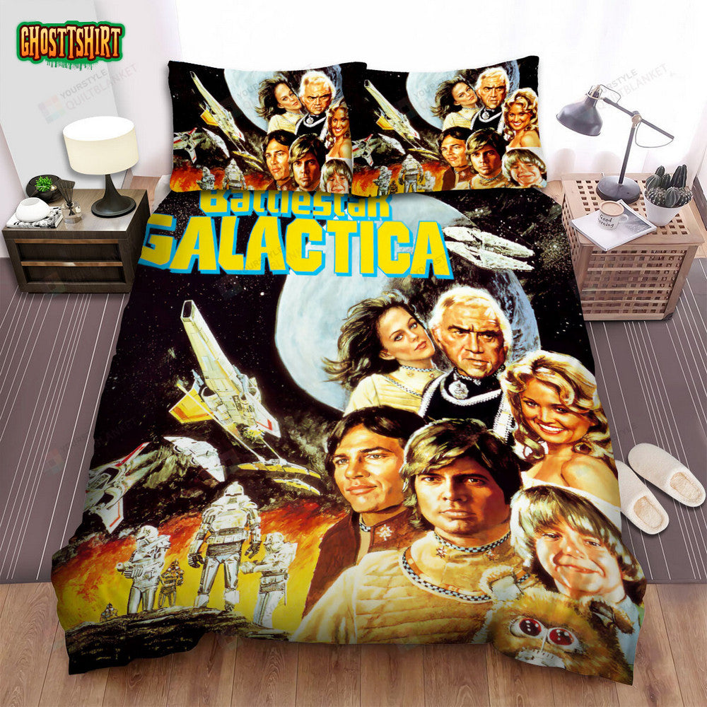Battlestar Galactica (2004–2009) Poster Movie Poster Bed Sheets Duvet Cover Bedding Set Ver 1