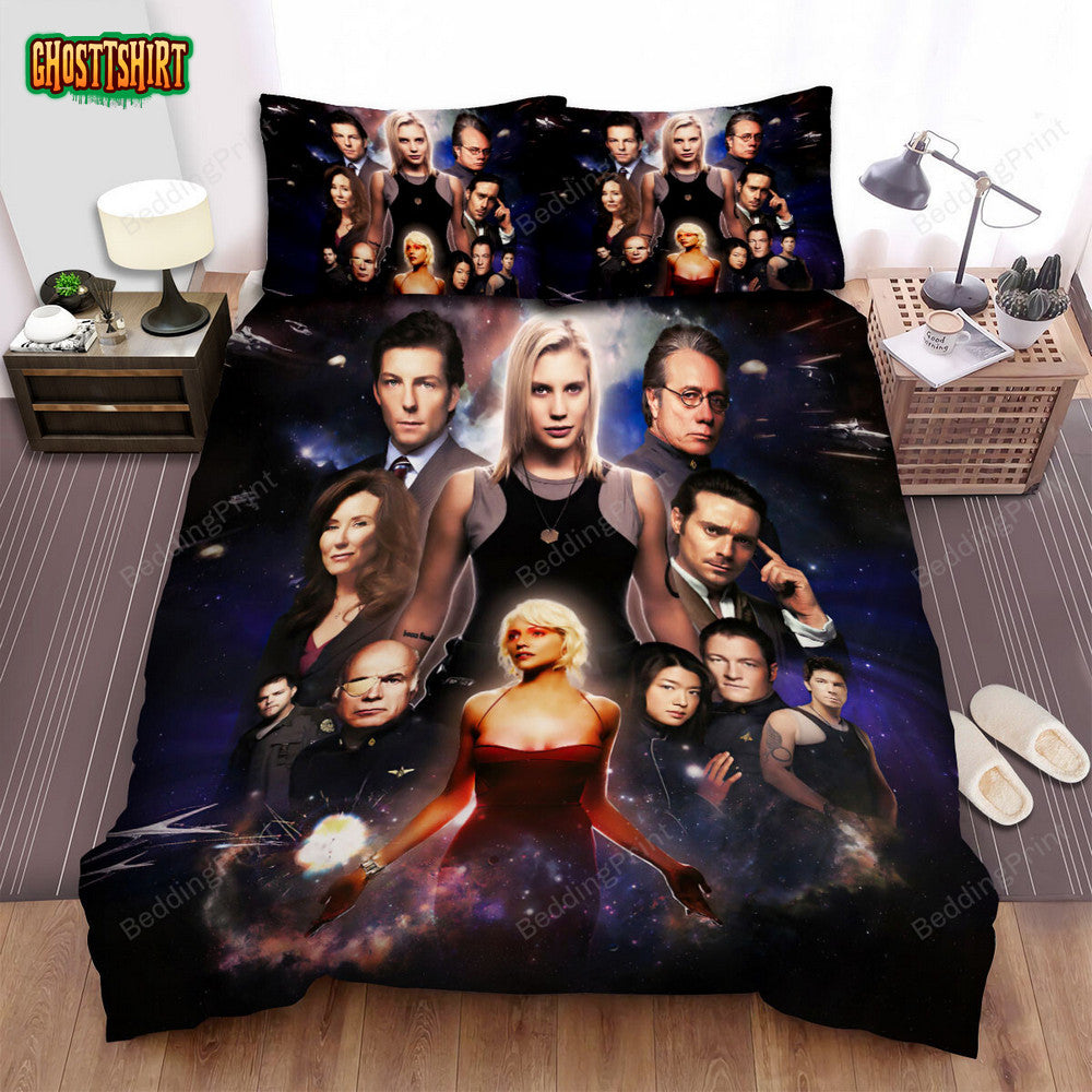Battlestar Galactica (2004–2009) Poster Movie Poster Bed Sheets Duvet Cover Bedding Set Ver 4