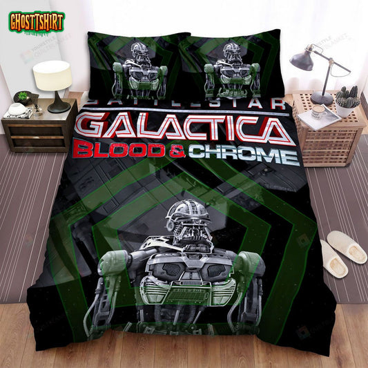 Battlestar Galactica (2004–2009) Robot Movie Poster Bed Sheets Duvet Cover Bedding Set