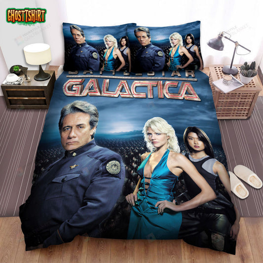 Battlestar Galactica (2004–2009) Season 2.0 Movie Poster Bed Sheets Duvet Cover Bedding Set