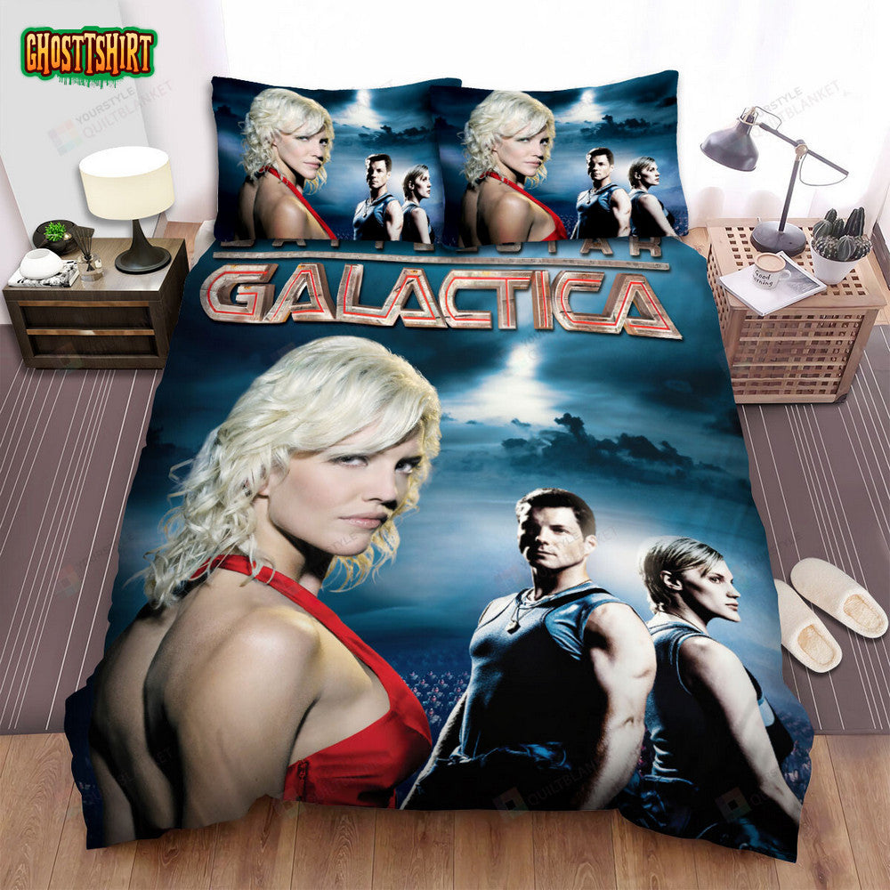 Battlestar Galactica (2004–2009) Season One Movie Poster Bed Sheets Duvet Cover Bedding Set