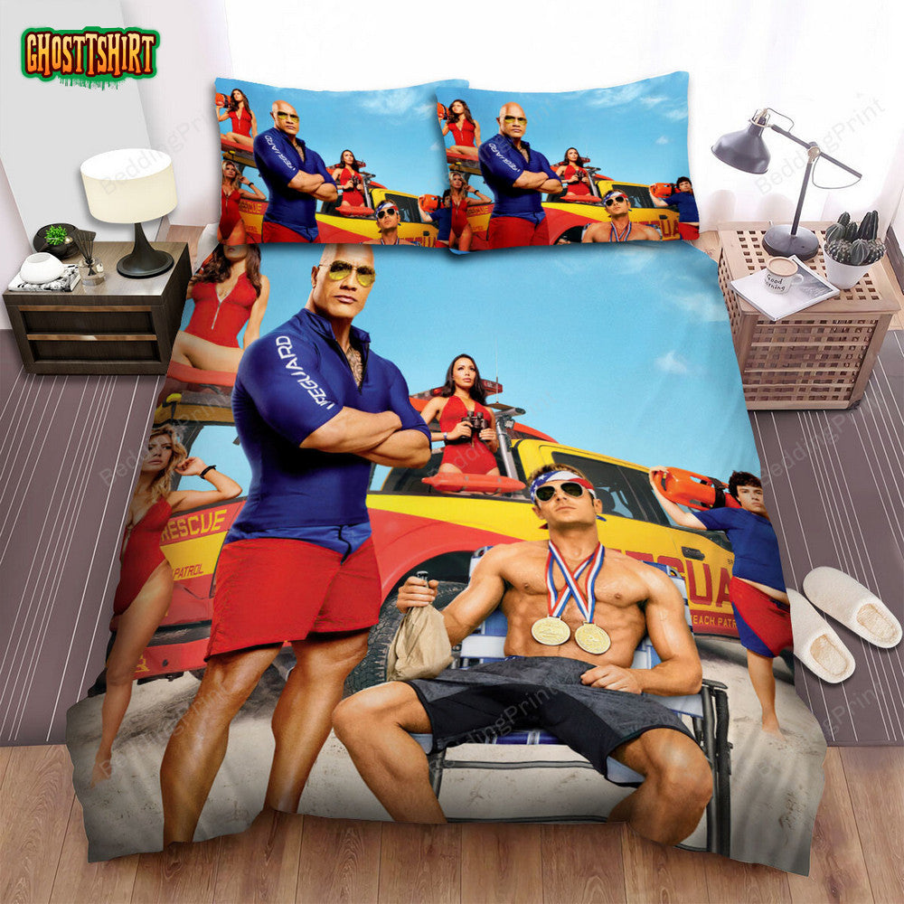 Baywatch (1989–2001) Poster Movie Poster Bed Sheets Duvet Cover Bedding Set Ver 2