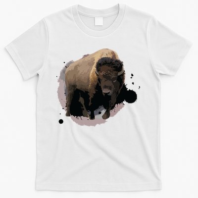 Bison Buffalo Cattle Design Illustration Gift T-Shirt