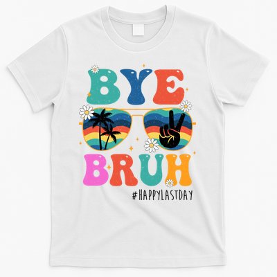 Bye Bruh Happy Last Day Of School Retro Hippie T-Shirt