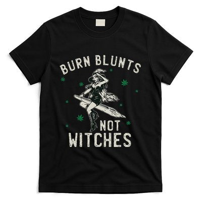 Burn Blunts Not Witches Funny Marijuana Weed Smoker Stoner T-Shirt