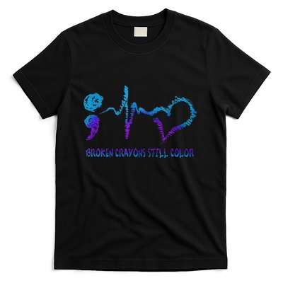 Broken Crayons Still Color Suicide Prevention Awareness T-Shirt