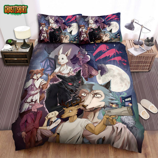 Beastars Main Characters Animated Poster Bed Sheets Spread Duvet Cover Bedding Set
