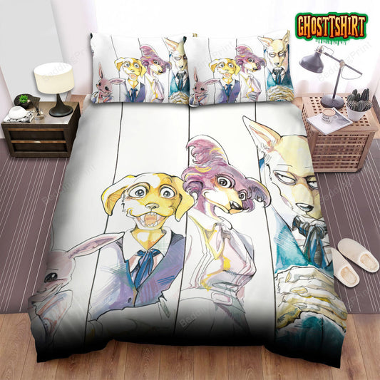 Beastars Main Characters Split Poster Bed Sheets Spread Duvet Cover Bedding Set