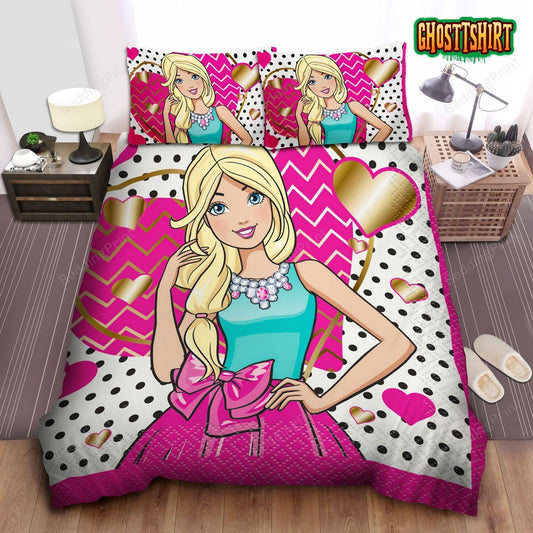 Beautiful Barbie Bed Sheets Duvet Cover Bedding Set