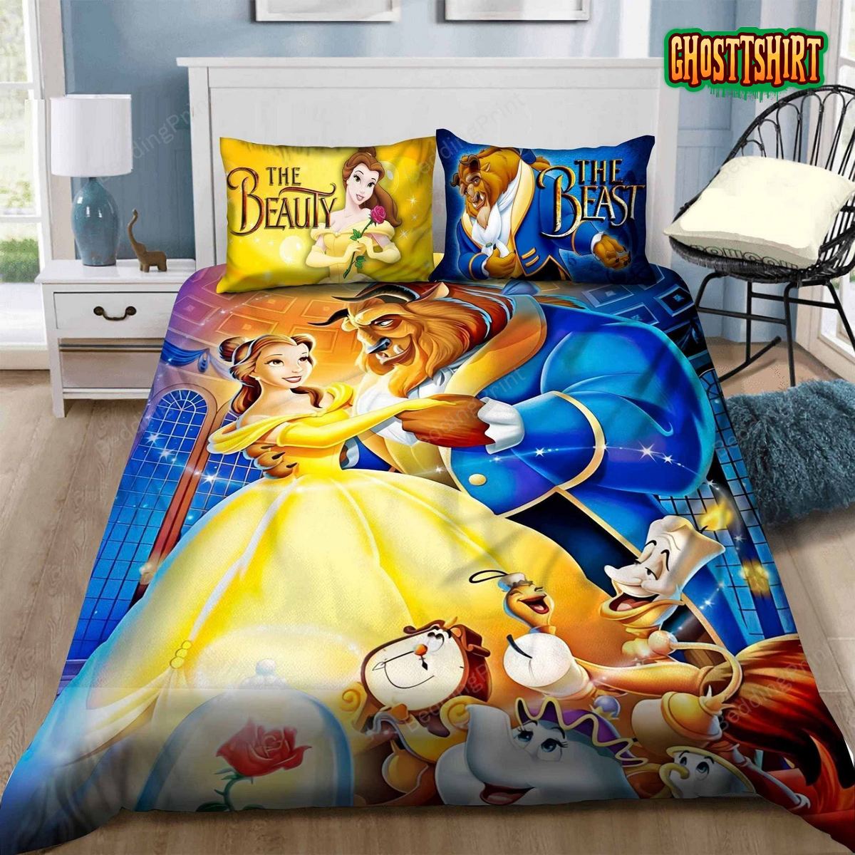 Beauty And The Beast Bed Sheets Duvet Cover Bedding Set