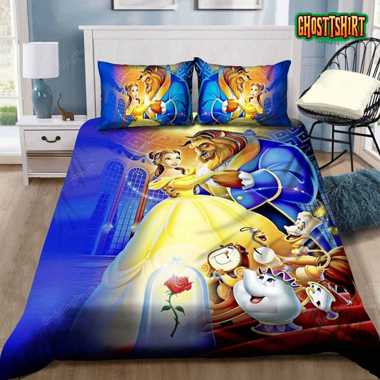 Beauty And The Beast Bedding Set Sleepy Duvet Cover & Pillow Cases