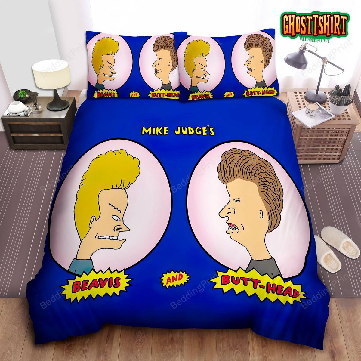 Beavis And Butt-Head Vintage Poster Bed Sheets Duvet Cover Bedding Set