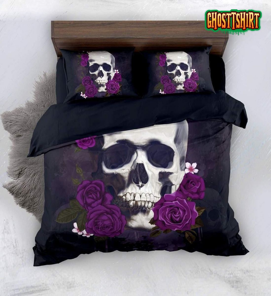 Bedding - Dark Purple Skull Bedding Set
