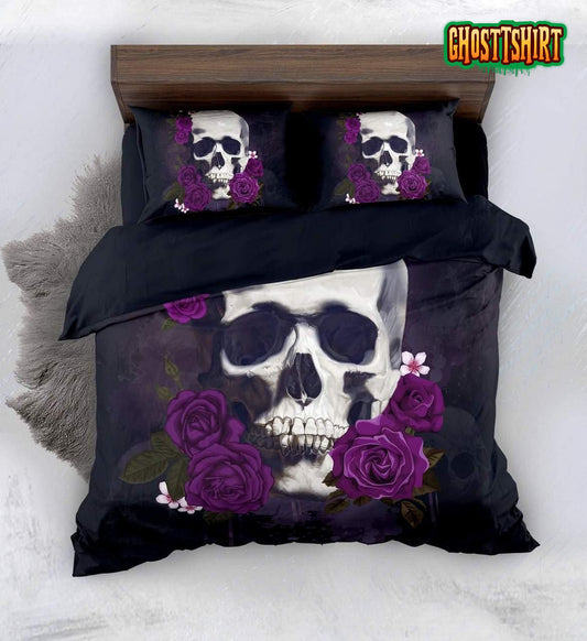 Bedding - Dark Purple Skull Bedding Set