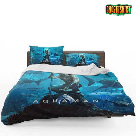 Bedding Set Aquaman Justice League Jason Momoa Duvet Cover & Pillow Cases