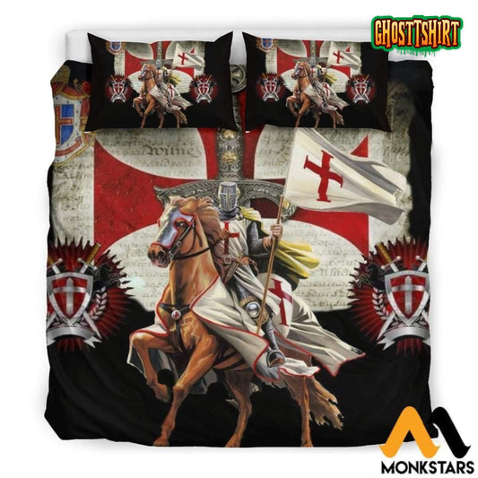 Bedding Set Knight Templar Black King Duvet Cover & Pillow Cases