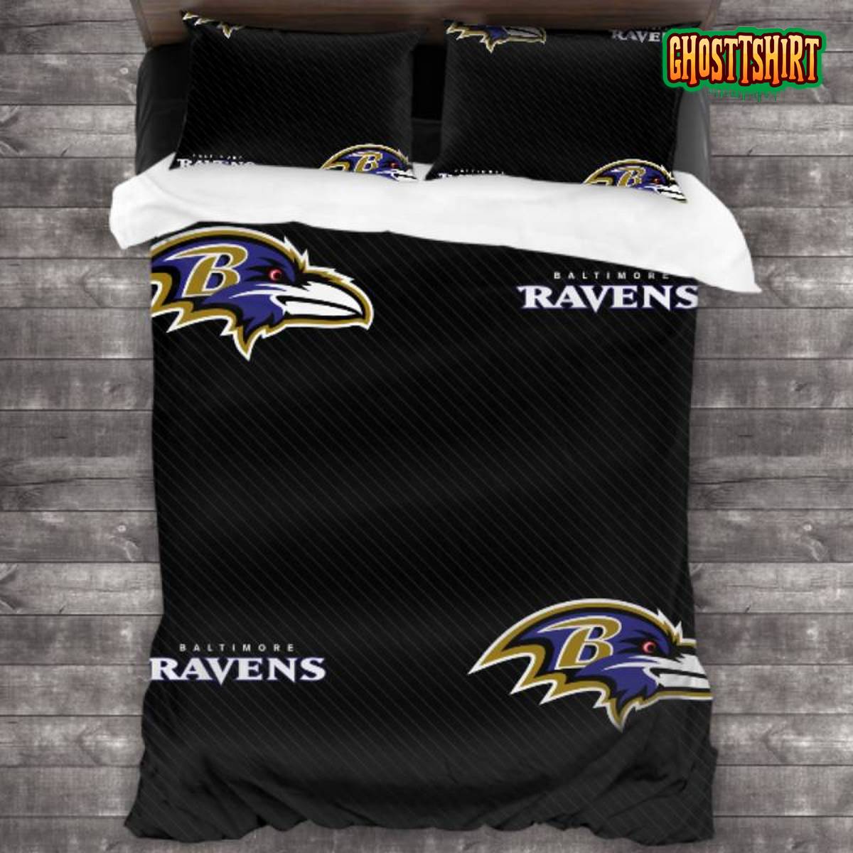 Bedding Sets With 3 Pieces Baltimore Ravens Logo Bedding Set