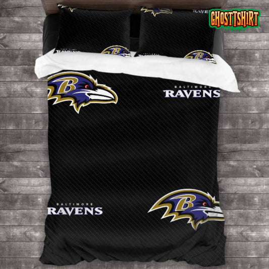 Bedding Sets With 3 Pieces Baltimore Ravens Logo Bedding Set