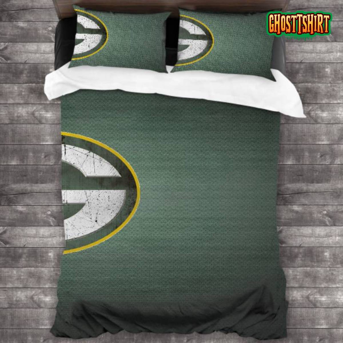 Bedding Sets with 3 Pieces Green Bay Packers Logo Bedding Set 3PCS Duvet Cover Pillowcases Comforter Cover