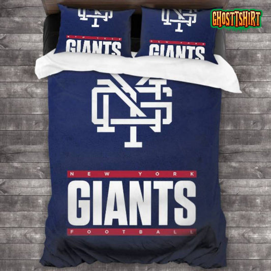 Bedding Sets with 3 Pieces New York Giants Logo Bedding Set 3PCS Duvet Cover Pillowcases Comforter Cover