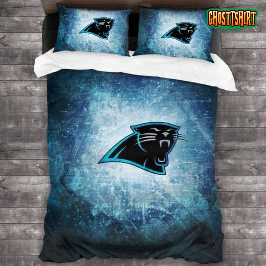 Bedding Sets with 3 Pieces NFL Carolina Panthers Logo Bedding Set 3PCS Duvet Cover Pillowcases Comforter Cover
