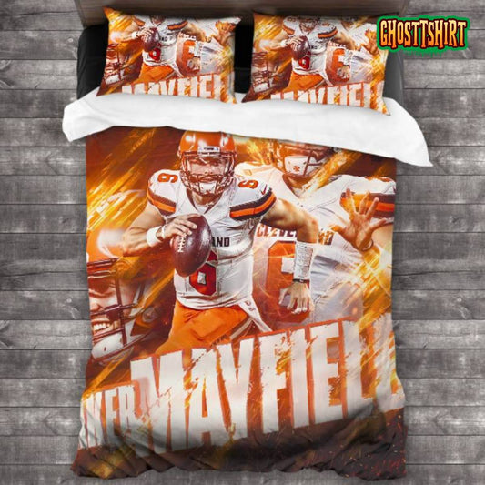 Bedding Sets with 3 Pieces NFL Cleveland Browns Logo Bedding Set 3PCS Duvet Cover Pillowcases Comforter Cover
