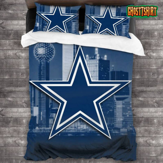 Bedding Sets with 3 Pieces NFL Dallas Cowboys Logo Bedding Set 3PCS Duvet Cover Pillowcases Comforter Cover