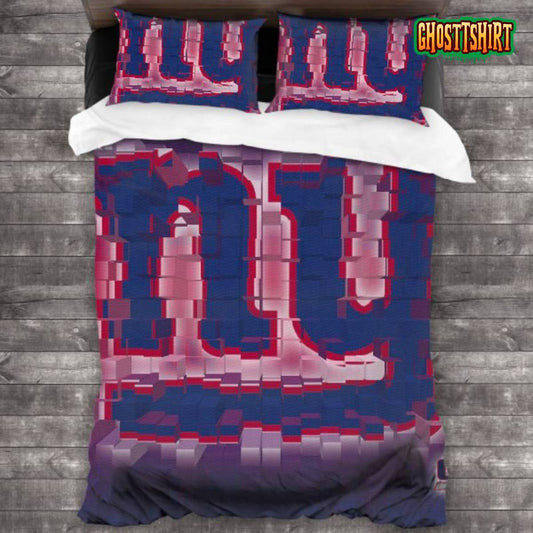Bedding Sets with 3 Pieces NFL New York Giants Logo Bedding Set 3PCS Duvet Cover Pillowcases Comforter Cover