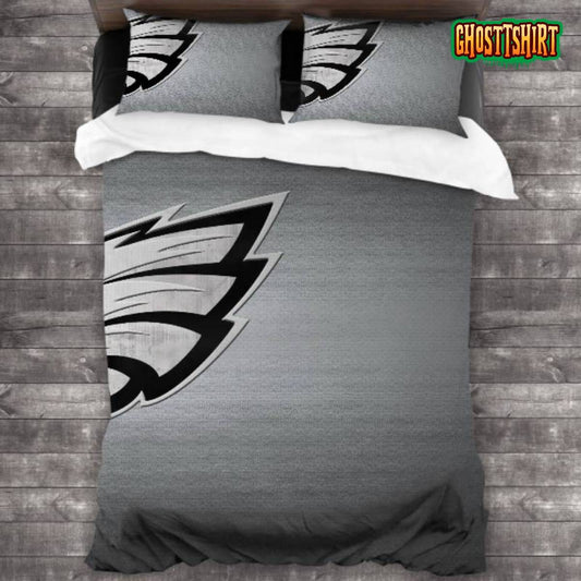Bedding Sets with 3 Pieces Philadelphia Eagles Logo Bedding Set 3PCS Duvet Cover Pillowcases Comforter Cover